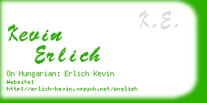 kevin erlich business card